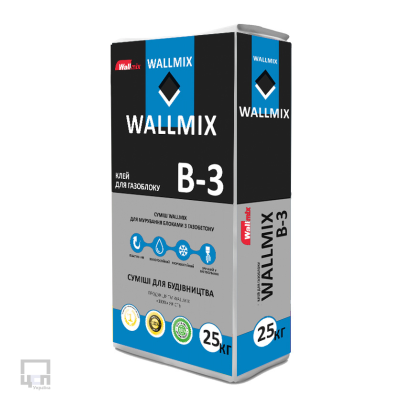 Wallmix B-3 Клей для газобетону, 25 кг